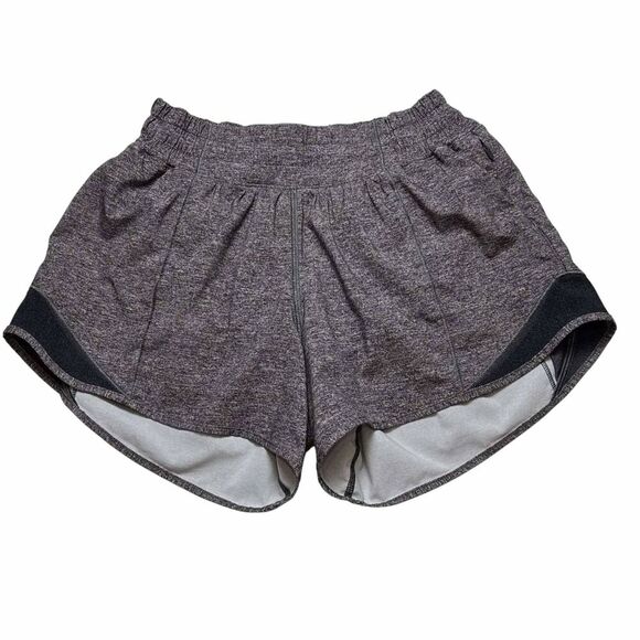 Lululemon Hotty Hot Low-Rise Short 4" *Heather Lux Multi Black - Picture 2 of 10